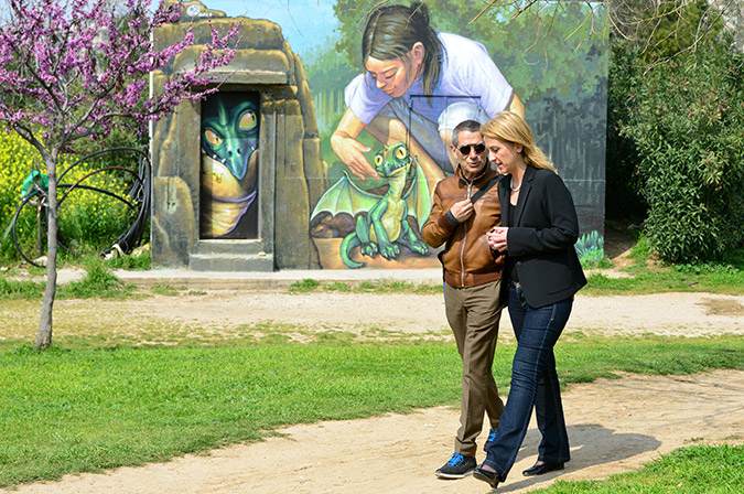 Η Ρένα Δούρου σε μια από τις πολλές επισκέψεις της στο Πάρκο. Θα αναμένουμε την αντίδρασή της.